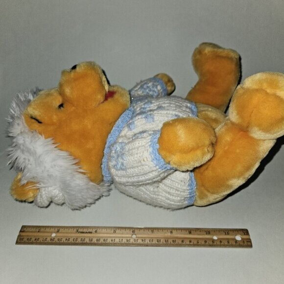 Disney Store Winnie the Pooh Plush Blue White Snowflake Sweater Winter Holiday - Picture 9 of 9